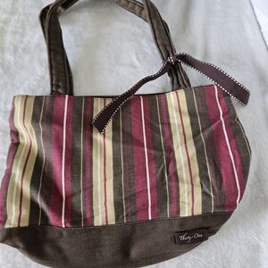 Thirty-One Multicolor Striped Tote Bag